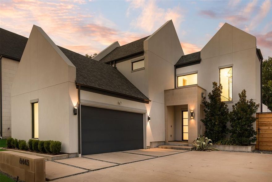 Stunning construction by Bond and Truss, this soft California modern is perfectly situated in one of the most desirable pockets of Lakewood, just steps from top-rated schools, scenic parks, and the vibrant charm that defines the neighborhood. Nestled between two majestic 100-year-old sycamore trees, the home offers an elegant blend of nature and design. Oversized commercial-grade windows flood the home with natural light and frame breathtaking views of the sparkling pool from nearly every room—including the serene primary suite and main living spaces. The kitchen is a true showpiece, featuring sleek porcelain countertops and high-end finishes throughout. Every detail has been thoughtfully crafted for modern living, from the open-concept flow to the seamless indoor-outdoor connection. Additional highlights include a whole pool heater for year-round enjoyment and a whole-house water softener and filtration system, delivering elevated comfort and efficiency. A fully integrated smart home system controls appliances, LED lighting, thermostat, and security, all connected through high-speed, Wi-Fi secured infrastructure—keeping you effortlessly in control from anywhere. Combining beauty, function, and an unbeatable Lakewood location, this home is a rare opportunity to experience elevated living in one of Dallas’ most treasured communities.