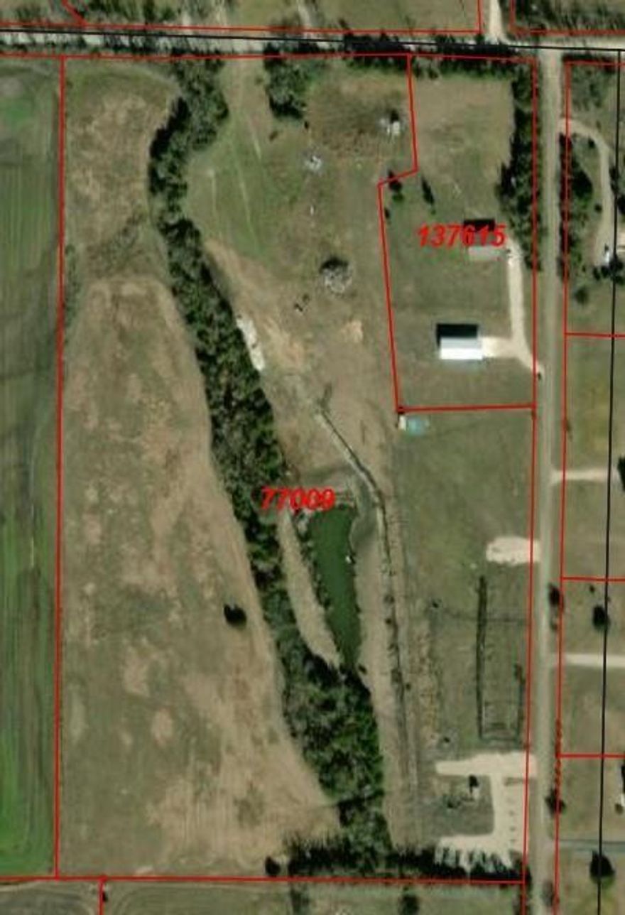 Property to be subdivided out of 77009 starting at south east corner of property approximately 5 acres of property from that starting point meeting CR 4445.

Water and electric available at CR 4445. Property features some nice mature trees and a plenty of space for a home and large yard.