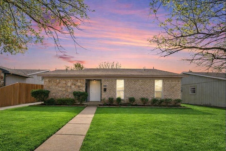 Freshly remodeled! This charming single-story home in the Pleasant Grove area of Dallas with classic 1970s brick charm and thoughtful updates including flooring, paint, appliances and so much more! This cozy 3-bed, 2-bath house offers roughly 1,000 square feet of living space with a functional layout that includes a bright living room flowing into a casual dining area and kitchen. The backyard is a great canvas for outdoor living or gardening, and the property sits on a generous lot in a quiet residential pocket close to shopping and schools.

Inside you’ll find comfortable bedroom sizes, efficient forced-air heating, and a timeless feel that makes this house feel like home. With a location that’s convenient to local amenities and transit routes, this property provides an easy-going Dallas lifestyle while still being accessibly priced for entry-level buyers.