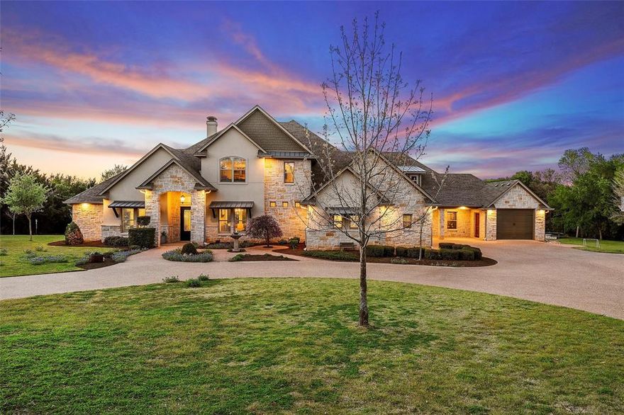 Luxury, acreage, and timeless design in Lorena, Texas. Built by prestigious Alford Company, this exceptional custom home sits in 6.47 acres is truly one-of-a kind.
From the moment you step inside, you’re welcomed by a grand entry that sets the tone for the elegance found throughout the home. Beautifully designed for both everyday living and entertaining, the interior features a spacious formal dining room and an expansive family room complete with custom built-ins, stunning picture windows, and a striking wood-burning fireplace.
The chef’s kitchen is the heart of the home, thoughtfully designed for gathering with family and hosting with ease. Featuring granite countertops, custom cabinetry, double ovens, and a large walk-in pantry, this space offers both beauty and function in every detail.
The private primary suite is a true retreat, offering generous space, beautiful natural light through oversized picture windows, and a spa-like bath designed for relaxation. Enjoy double vanities, a massive walk-in shower, a soaking tub, and an oversized walk-in closet.
Designed with family living in mind, four spacious bedrooms arranged with two Jack-and-Jill bathrooms. A bright, sun-filled game room provides the perfect space for play and entertainment.
Upstairs, an additional living space complete with kitchenette, full bath, and bonus room—ideal for guests, or a private in-law suite.
Step outside to the true jewel of the property. The covered back patio is made for gathering and enjoying peaceful Texas evenings, overlooking a beautiful backyard with a playscape and ample space for a future resort-style pool. Beyond the yard, the property transforms into a private natural retreat with mature trees, a flowing creek, charming bridges, hiking and biking trails, swings, and even a special camping spot for unforgettable family memories. This remarkable property offers the rare combination of luxury, land, and lifestyle—all just minutes from Waco and Woodway!