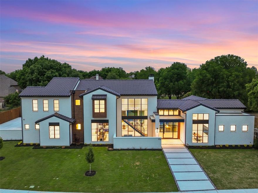 Stunning Brand New Southlake Modern home of your Dreams! Built by Calais & perfectly situated on a quiet cul-de-sac, this modern estate combines thoughtful design, bright&light ambience, large open spaces, soaring ceilings & high-end designer finishes for the ideal home. Enter to huge windows, a Stunning feature staircase & large Dining room w wine-butler area. Grand Family room has a soaring fireplace & huge sliding doors to the outdoors. Awesome Chef Kitchen with Wolf range, large island, tons of storage + beautiful Breakfast area. Full Prep Kitchen with ovens, dishwasher + wine fridge Primary Retreat beckons with gorgeous natural light, Spa Bath + 2 huge his-hers closets. Private Guest Suite, family Game-Media & Executive Study are down. Upstairs boasts 3 private Beds w en-suites, Game Room + Bonus for exercise, crafts, etc. Step outside to the sparking infinity pool with spa, outdoor kitchen with grill, 2 covered living areas, linear fire pit + huge grass yard for play. 5 car gar