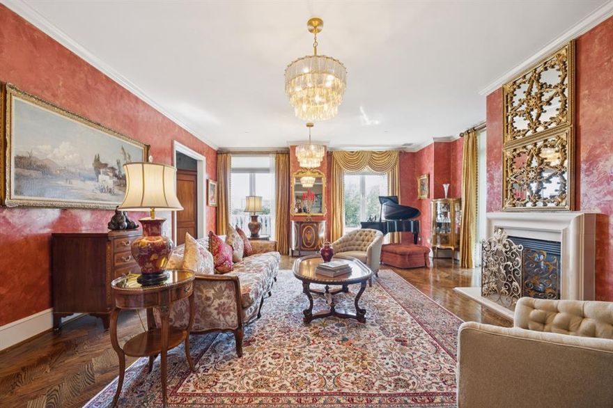 Rarely available and much sought-after, the Vendome’s prized B floor plan is now offered for purchase. This elegant three-bedroom residence combines timeless architecture with refined finishes, creating a true pied-à-terre in the sky. A private elevator opens to an entry vestibule, where Venetian plaster walls and carved front door introduce the artistry and sophistication found throughout. The formal living room, with floor-to-ceiling windows, fireplace, and access to a sweeping terrace, frames breathtaking treetop views of Turtle Creek and the Downtown Dallas skyline. A versatile third bedroom with private bath also functions handily as a second cozy living area and enjoys the skyline vistas.

The expansive primary suite is a private sanctuary, complete with sitting area, a generous private balcony perfect for reading and enjoying these fall days, dual spa-inspired baths finished in white Carrera marble and generous walk-in closets. A third private bedroom with ensuite bath offers versatility for guests, study, or home office.

The grand formal dining room with Venetian plaster walls shares downtown views and an additional cocktail terrace for the ultimate in sophisticated dining. A wet bar, enhancing the home’s exceptional entertaining potential, and well-equipped butler’s pantry lead from the dining room to the luminous white chef’s kitchen, outfitted with commercial-grade gas cooking, double ovens, custom cabinetry, center island and cozy breakfast area.
Looking for quality in finish and the best high rise living has to offer? This is it! Venetian plaster walls, wood floors throughout, extensive art lighting, abundance of natural light and 3 balconies are just the highlights. The unit also comes with 3 designated parking spaces and all the amenities The Vendome offers including heated pool and cabanas, an entertainment room with catering kitchen, fitness center, three guest suites, 24 hour valet and concierge services, and a private dog park.