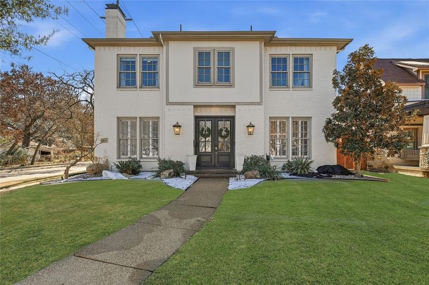 Located in desirable University Park, this beautifully appointed residence blends timeless architecture with modern, designer updates. Originally built in 1993, the home has been thoughtfully refreshed throughout, offering elevated finishes while maintaining an inviting, warm, and livable feel.  Designed with entertaining in mind, the home features an exceptional floorplan with generous living spaces that flow effortlessly from room to room.  The updated kitchen offers Kitchenaid appliances, bar top seating, and a breakfast nook.  The open, light-filled main living area overlooks the backyard oasis featuring a pool and spa, a covered patio, and a fully built-in outdoor kitchen making it perfect for year-round entertaining and relaxed outdoor living.  The main level also includes a fun styled game room or flex room.  Upstairs are 4 bedrooms, including the primary that has separate bathrooms connected by a walk through glass marble shower. 2901 Westminster offers the rare combination of classic University Park charm, modern design, and exceptional indoor-outdoor living.