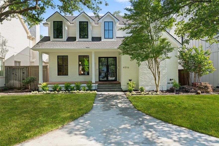 Discover over 3,700 square feet of thoughtfully reimagined living in one of University Park’s most coveted locations. This 5-bedroom, 4.5-bath home has been completely rebuilt from the studs, offering the feel of new construction with a classic, traditional exterior and timeless design throughout.
Located in HPISD and just a short distance to Bradfield Elementary and Highland Park Village, the home combines unmatched convenience with luxury living. Inside, you’ll find 10-foot ceilings, expansive light-filled spaces, and stunning finishes—white oak hardwood floors, a steel front door and windows, and a chef’s kitchen featuring custom cabinetry, Taj Mahal quartzite countertops, and Thor stainless steel appliances.
Essential systems have been fully replaced, including a new roof, gutters, spray foam insulation, sheetrock, AC units, tankless water heaters, breaker panel, fire alarm system, and sprinkler system—ensuring efficiency, safety, and peace of mind.
The spacious, light-filled layout is perfect for entertaining and family living, with a seamless flow between indoor and outdoor spaces. A statement making sliding steel door opens to a private backyard. With nearby access to a playground and track, it’s perfectly suited for active families.
Experience the perfect blend of luxury and location in this move-in ready masterpiece.