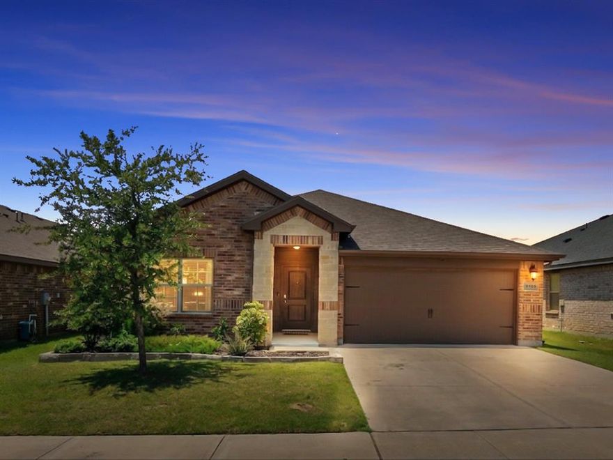 Discover comfort, space, and convenience in this beautifully designed 4-bedroom, 2-bath home located in the sought-after Watersbend South community of North Fort Worth. Offering more than 1,800 square feet, this home features a bright and airy layout with soaring ceilings, an open living design, and a split-bedroom arrangement that provides both privacy and flexibility.

The heart of the home is the spacious kitchen, complete with granite countertops, stainless steel appliances, a large center island with seating, and a walk-in corner pantry, all overlooking the main living and dining areas for easy everyday living and entertaining. The private primary suite offers a relaxing retreat with an en-suite bath and oversized walk-in closet, while the additional bedrooms provide plenty of room for guests, hobbies, or a home office setup.

Step outside and enjoy an outdoor space designed for gatherings and relaxation, featuring both a covered patio and an expansive covered deck overlooking the large backyard. A storage building adds extra functionality for tools, seasonal décor, or outdoor equipment.

Residents of Watersbend South enjoy access to community pools, parks, walking paths, and convenient proximity to shopping, dining, grocery stores, and major commuter routes. Located within Eagle Mountain-Saginaw ISD, this home combines neighborhood amenities with everyday convenience in a growing North Fort Worth location.