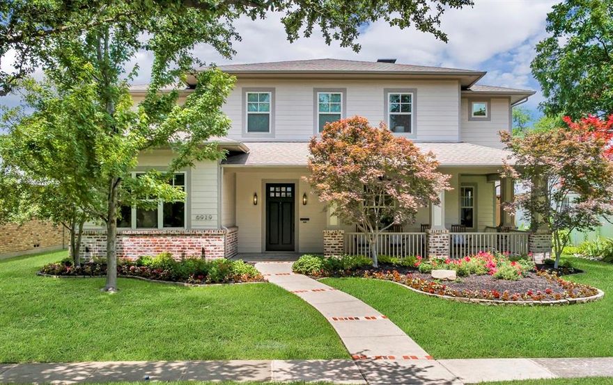 Zoned to Lakewood Elementary and built by Newport Group Construction, this beautifully appointed home offers a thoughtful floor plan that effortlessly balances everyday functionality with elevated design. Boasting a seamless blend of quality craftsmanship and modern convenience, the open-concept living and eat-in kitchen area features a gas fireplace framed by built-ins, creating a warm, inviting space ideal for both daily living and entertaining. The kitchen is equipped with stainless steel appliances—including a built-in refrigerator and warming drawer, a large island with prep sink and adjacent breakfast nook. Pass through a bar area with wine fridge and built ins to enter the separate, spacious dining room providing a more formal setting for entertaining friends and family. The luxurious primary suite features a large custom walk-in closet and a spa-like bath with dual sinks, soaking tub, and separate shower. A downstairs study with built-in cabinetry, an upstairs family room, and a full-size utility room with sink and storage add to the home’s versatility. Enjoy year-round outdoor living with a covered back patio with a gas fireplace and a fully fenced yard with sprinkler system. Ideally located within walking distance to the Santa Fe Trail and close to White Rock Lake and Lakewood Park. Don't miss out on this exceptional residence that combines timeless elegance with everyday comfort.