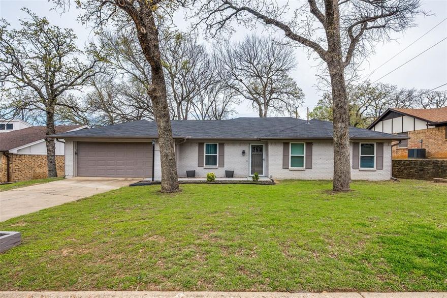 Spacious, refreshed, and move-in ready, this exceptional 4-bedroom, 3-bathroom home in the Crestwood Estates neighborhood delivers the complete package across 1,862 square feet of thoughtfully designed living space. Inside, a well-executed split floor plan creates natural separation between the living areas and sleeping quarters, maximizing both privacy and everyday comfort. The spacious primary suite is a true retreat, complete with a private ensuite bathroom and generous walk-in closet. Step outside and discover the rare backyard that truly has it all. A large in-ground pool anchors the outdoor space without sacrificing the lush, open green space you'd expect, you really do get the best of both worlds. A covered patio, beautifully manicured lawn, and mature shade trees round out an outdoor living area built for effortless entertaining and relaxing summer evenings.
Ideally located in North Richland Hills with convenient access to shopping, dining, parks, and major thoroughfares, this home is a must-see. 

Buyer and buyer's agent should verify all listing information, including but not limited to school information, taxes, HOA information, room dimensions. and square footage.