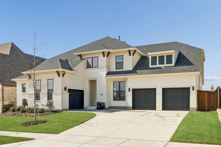 Located in Walsh and zoned to highly regarded Aledo ISD, this barely lived-in Drees Grantley plan, built in 2024, offers a desirable layout with four bedrooms, each with en-suite bath, multiple living areas, media room, two dedicated offices and situated on a 70' lot with no rear neighbor. The cathedral-ceiling living room features a custom fireplace with built-in shelving and cabinetry on both sides and opens to the covered patio through two sets of sliding glass doors with automatic electric shades, creating one continuous indoor outdoor living space. The kitchen includes gas cooking, double ovens, farm sink, a walk-in pantry, plus extensive cabinetry and prep space. The primary suite includes a built-in coffee bar with additional cabinetry, a soaking tub, oversized walk-in shower, and a custom closet with direct access to the utility room. A private guest suite is located on the main level, along with a mud area, two powder baths, and a three-car split garage. Upstairs offers a second living area, a flexible media or workout room, a second office with built-in desk, and two additional en-suite bedrooms.

Owner upgrades total approximately $62,000 and include whole-house blinds, automatic shades on the sliding patio doors, custom living room built-ins, primary suite coffee bar cabinetry, epoxy garage flooring with overhead storage, and a Culligan whole-home water system with softener and reverse osmosis drinking water.

These owners are only selling due to a job relocation. Otherwise, they would stay and enjoy everything the Walsh community offers. Residents enjoy access to miles of trails, parks, playgrounds, two resort-style pools, a fitness center, with weekly classes, dog parks, sport courts, planned community events and an on-site elementary school, along with convenient access to Fort Worth, Aledo and Weatherford.