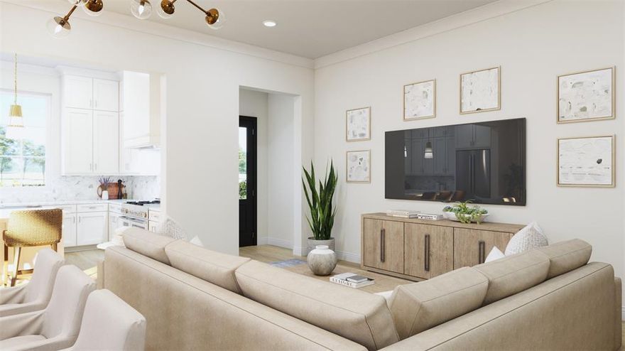 A first of its kind in the Tanglewood TCU area. Luxury townhome with over 3100 sq feet of living space on three levels.  The third level is dedicated to family enjoyment and entertainment, including a large covered open air patio with views for miles.  See downtown, TCU and the Colonial Country Club right out your windows. Luxury and quality abound at every corner, from the hardwood floors throughout the main areas, to the custom cabinetry, built in top of the line appliances and Kohler polished nickel fittings.  Modeled after the Kensington Park townhomes in London, these beautiful buildings will reflect the stature and craftsmanship of custom homes Village Homes is known for.  An elevator will whisk you between floors, starting with the downstairs open plan for everyday living, dining and cooking featuring a chef's dream kitchen. Large mud room and powder bath round out the first level, luxury master suite with office, two bedrooms and a bath on the second. Unparalleled!