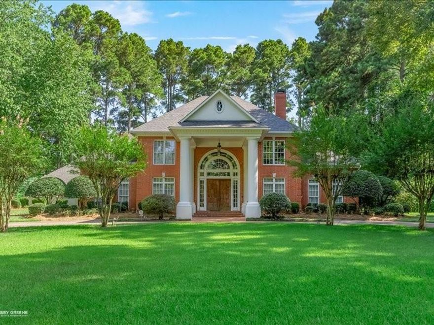 Located in the gated community of Sherwood Forrest, this one-owner custom-built estate offers timeless elegance, exceptional amenities, and abundant space for living and entertaining. Built in 1993, the main home features 5 bedrooms, 4.5 baths, and 5,714 SF plus a 1,017 SF pool house and 336 SF man cave. The impressive two-story entry opens to a sweeping staircase and crystal chandelier. The formal living room boasts a 19ft coffered ceiling, floor-to-ceiling bay windows, oversized gas-log fireplace, and custom built-ins. The formal dining room offers wood floors, chandelier, and pocket door to the butler’s pantry. The kitchen includes an island, Subzero refrigerator, double ovens, walk-in pantry, breakfast area with built-ins, and adjacent study. The main-level primary suite features a fireplace, sitting area or office, and marble bath with whirlpool tub, steam shower, and his-and-hers closets. A separate guest suite offers a mini kitchen, private patio access, and full bath. Upstairs includes 3 bedrooms, 2 baths, a sewing room, and sitting area. The backyard is an entertainer’s dream with a pool, covered patio, and a fully equipped pool house with kitchen, living area, fireplace, bar, and full bath. Additional highlights include a 3-car garage, plant room, circular driveway, and abundant storage. Home is being sold as is with no repairs by Sellers. Minerals are reserved by Sellers.