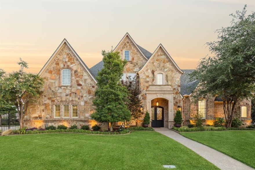 Discover exceptional living in this elegantly updated 5-bedroom, 5-bathroom estate in the highly coveted gated community of Clairemont. Designed with both luxury and function in mind, the home offers two bedrooms on the main floor including the spacious primary suite and three upstairs, all with private en-suite baths. The heart of the home is a designer kitchen featuring a striking waterfall quartz island, custom cabinetry, and new premium appliances. Just off the primary suite, a private home office offers a serene workspace with beautiful views of the backyard and pool. Upstairs, enjoy a large game room and media room perfect for entertaining or relaxing. Custom motorized window coverings throughout the home offer effortless style and privacy. Major updates include new HVAC systems, a brand-new roof Spring 2025, new garage doors, refinished wood flooring, updated bathrooms, and a fresh, modern color palette throughout. Step outside to your private retreat with the outdoor pavilion with cooking and living spaces, surrounded by impeccable landscaping and a sparkling pool with beach entry. The gated motor court offers a 4-car garage, additional parking space, basketball goal and a secure area for kids to play. Luxury, comfort, and thoughtful updates await in one of the area’s most sought-after communities.