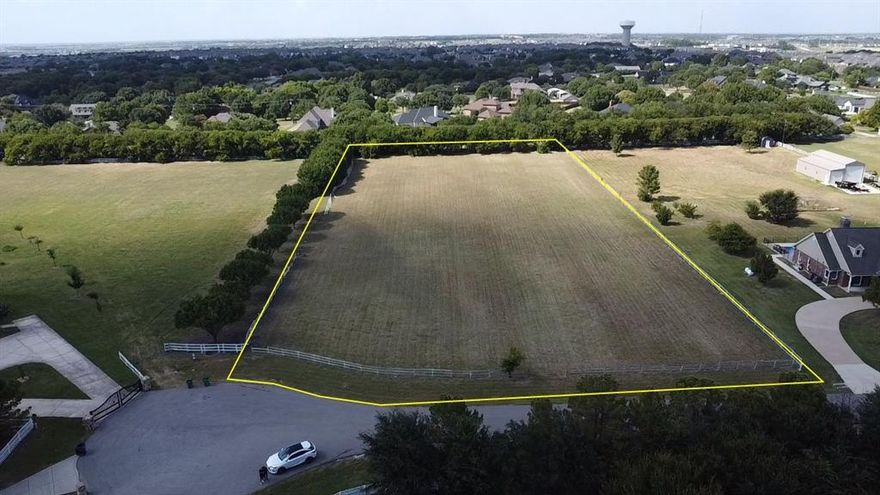RARE OPPORTUNITY - ONE OF THE LAST ESTATE LOTS AVAILABLE! This stunning 2.62 acre rectangular lot is fully prepped and ready for you to build your dream home with no HOA! The land is flat and open with beautiful surrounding trees, offering the perfect blend of space, privacy, and nature. Whether you're envisioning peaceful country living, unforgettable gatherings under the Texas sky, or space for all your hobbies, this property has it all. There's plenty of room for horses, RVs, boats, or even a car collection. Enjoy the best of both worlds: quiet rural charm with city convenience. Ideally situated near Frontier Parkway and Preston Road, with quick access to the Dallas North Tollway, shopping, dining, and entertainment. Located in the highly sought-after Prosper ISD. Opportunities like this are disappearing fast, don’t miss your chance to build the lifestyle you’ve always wanted.