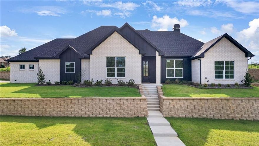 Welcome to your dream home in the heart of Lindale ISD! This brand new construction offers the perfect blend of thoughtful design and upscale finishes. With 4 bedrooms and 2.5 bathrooms, this flexible layout could easily serve as 3 bedrooms plus a dedicated office, ideal for remote work or a creative space. Step inside to find vinyl plank flooring throughout, combining durability with modern elegance. The open-concept living area is anchored by a stunning wood burning fireplace, creating a warm and inviting atmosphere perfect for gatherings. The split floor plan offers privacy and functionality, while the luxury kitchen is sure to impress with custom cabinetry, sleek countertops, and plenty of space for cooking and entertaining. Enjoy outdoor living on the beautiful covered back patio, overlooking a low maintenance yard that gives you more time to relax and unwind. Whether you're starting fresh or looking for your forever home, this one checks all the boxes. Located in an up and coming neighborhood with quick access to Lindale’s top-rated schools, shopping, and dining!