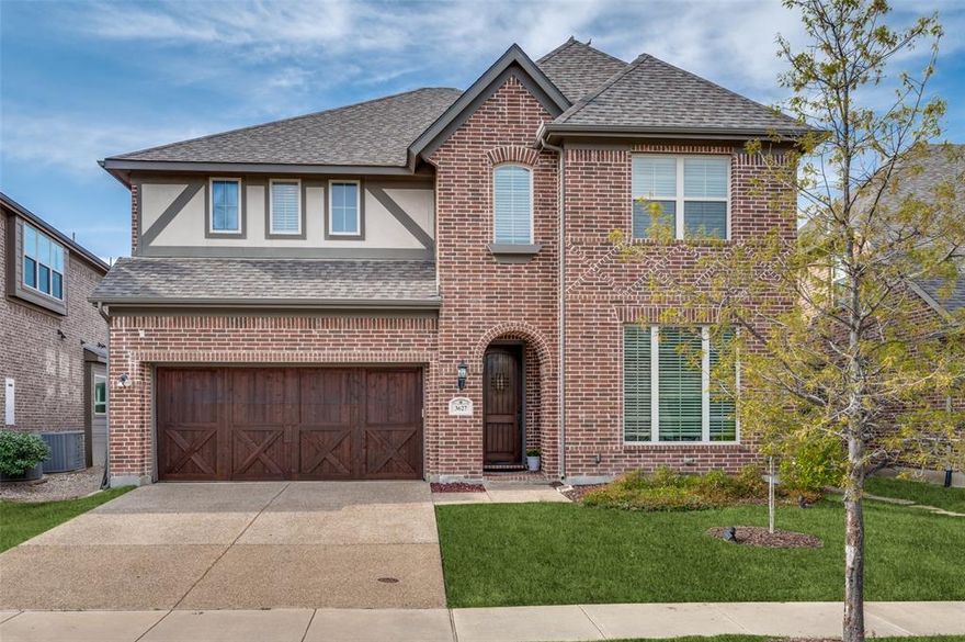 Welcome to Light Farms in Celina Tx! Meticulously Maintained 4 Bedroom 3.5 Bath Home Available NOW with HEATED POOL & SPA! Newly Refinished (2022) Hand-Scraped Hardwood Flooring Throughout Entrance, Formal Dining and into Light & Bright Living Room, Boasting Vaulted Ceilings & Beautifully Exposed Beam. A Kitchen Built for a Chef with XXL Granite Counter-Top Space & Large Island, Extra Cabinet Storage, Gas Cook-Top and Access to Formal Dining + Overlooking Living Room. Private Office DOWN, Master Bedroom DOWN, Upstairs Includes Large Game Room, Private Media Room PLUS 3 Bedrooms & Two Full Bath. Resort Style Light Farms Neighborhood Amenities Include 5 Pools, 240+ acres of Green Spaces to Explore, Parks, Playgrounds, Event Center and Over 13 Miles of Trails that Connect the Community! On-Site Fitness Center, Volleyball, Tennis & Pickleball Courts. Constellation Park with Campsites, 11 Acre Lake & Sandy Beach! On-site Elementary School Zoned to Highly Awarded Prosper ISD. Pool Built 2021