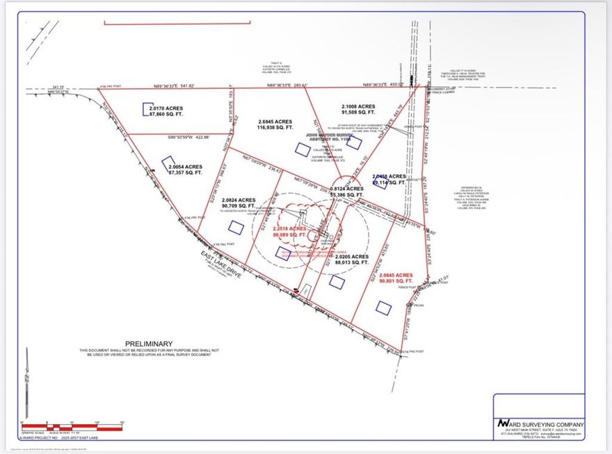 Exceptional Opportunity: 9 Spacious Lots for Sale in Weatherford, TX. Location: 2800 E Lake Dr, Weatherford, TX 76087.
Lot Size: Each over 2 acres. Just outside of city limit.

Discover the perfect blend of tranquility and convenience with this rare offering of nine generously sized residential lots, each spanning over 2 acres in the heart of Weatherford. Nestled along the scenic E Lake Drive, these parcels provide a peaceful country setting just minutes from town amenities, schools, and Lake Weatherford recreation. Lots are right across park areas with boardwalk and floating bridge. 

Whether you're a builder seeking prime development land or a homeowner dreaming of space to grow, these lots offer room for custom homes and outdoor living. Easy access to major road and local connivences 

No HOA. Build now or invest for the future — opportunities like this are rare in such a desirable location.

All lots are also available to purchase together.