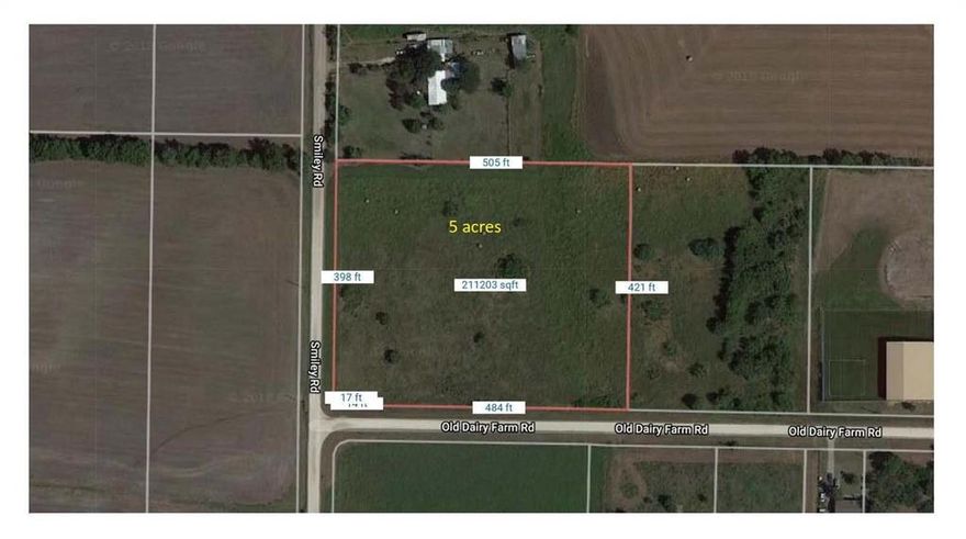 Corner lot, 5 acres with great potential.  This 5 acre hard corner and a 3 acre to the east of it can be purchased together or separately.  Currently not zoned and can be zoned commercial.