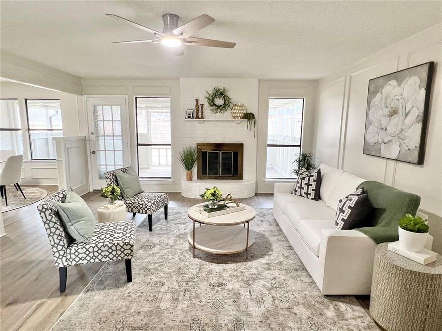 Location! Location! Beautiful Remodeld 3 bed, 2 bath home, freshly painted brick exterior, metal roof, new quartz countertops throughout! Spacious fenced backyard, screened in back porch Located in a quiet, established neighborhood near schools, parks and shopping- move-in ready and full of charm! Great house for entertaining and cookouts!