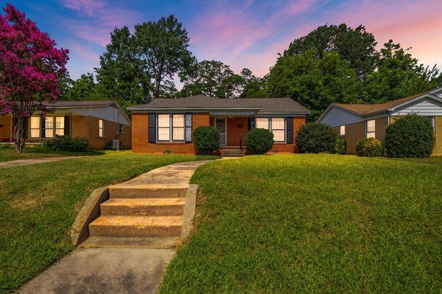 This charming Tyler home is full of character and move-in ready! With beautifully refinished original hardwood floors and generous windows, it is open and inviting. 3 bedrooms, 1 bath. Each bedroom is spacious with a large closet. Front and back covered porches provide options on where to gather and enjoy the beautiful yard. Detached 1 car garage and storage shed. Fenced in back yard. Roof replaced 2022, updated HVAC and fresh paint. Located just minutes from downtown, shopping, restaurants and medical facilities. If you're looking for a well-maintained place to call home in East Texas, this property offers character and convenience in one great package.
