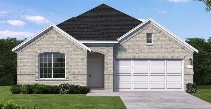 MLS# 21266332 - Built by Coventry Homes - Const. Completed May 10 2026 ~ Hello Investors! Take advantage of this model home for sale with a leaseback opportunity, ideal for investors seeking immediate returns and a professionally maintained property. This beautifully crafted 3-bedroom, 2-bath home showcases modern living with a thoughtfully designed open layout, enhanced by luxury wood-look vinyl plank flooring that flows through the entry, living room, dining area, study, and kitchen. The central living space features a stylish fireplace and opens to a well-appointed kitchen with natural stone countertops, a large island, and abundant cabinetry—perfect for everyday living and entertaining. The private primary suite offers a relaxing retreat with a charming boxed window and a spa-like bath with an oversized shower. Step outside to a Texas-size covered patio, ideal for year-round enjoyment. As a fully designed model home, it includes upgraded finishes and designer details throughout, while the leaseback provides built-in income potential—making this a rare and attractive investment opportunity!