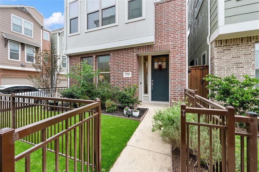 Luxury Meets Convenience in this Turnkey David Weekley 3-Story Corner Home! Ideally located just minutes from Downtown Dallas, Bishop Arts, and Victory Park, with easy access to major highways including I-30, I-35, I-45, US-75, and the Dallas North Tollway. This beautifully maintained home offers 3 bedrooms, 3 bathrooms, and an open-concept layout filled with abundant natural light. The chef’s kitchen features a stainless steel gas cooktop, granite countertops, and LED-lit cabinetry, perfect for both everyday living and entertaining. The third-floor primary suite is a true retreat, complete with a sitting area, oversized garden tub, separate shower, and a spacious walk-in closet. All bedrooms include their own bath, providing added comfort and privacy. Enjoy outdoor living on the private covered rooftop terrace, along with the convenience of a 2-car rear-entry garage. Recent upgrades include low maintenance turf, while the HOA covers yard maintenance and offers access to a community pool. Additional highlights include energy-efficient construction, smart home features, and a transferable 10 year structural warranty through 2030. Great for professionals, entertainers, or anyone seeking a low-maintenance lifestyle in a prime Dallas location. HOA dues paid through 2027.