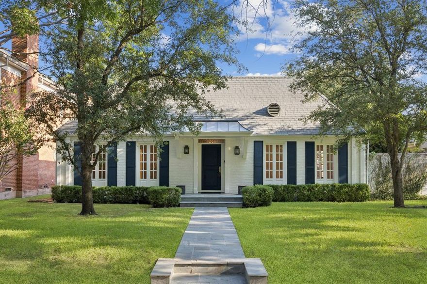 Welcome to 4226 Potomac in Highland Park — a beautifully updated 3-bedroom, 3.1-bath single-story home located in one of the most desirable areas of the Park Cities, just steps from Bradfield Elementary and Highland Park Village. 
This charming residence offers a flexible, open floor plan designed for modern living, featuring multiple living areas, 9 ft ceilings, rich hardwood floors, and abundant natural light throughout. 
The updated kitchen is equipped with stainless steel appliances and opens seamlessly to the dining and main living spaces, while offering views of the spacious patio and lush backyard — perfect for everyday living and effortless entertaining. 
Retreat to the luxurious primary suite, complete with a large walk-in closet and spa-like marble en-suite bath. Two additional bedrooms are generously sized, each with updated en-suite baths and ample closet space. 
Additional highlights include a dedicated laundry room, mud room, and an attached two-car garage. 
This home is the perfect blend of comfort, convenience, and timeless style in the heart of Highland Park.