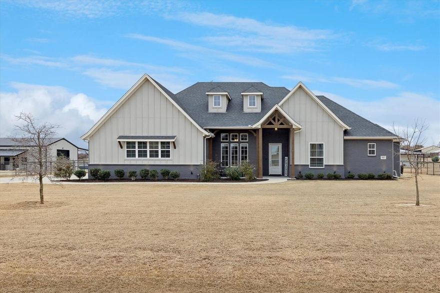 Custom home on a fully sprinkler irrigated 1-acre homesite with no HOA, where space, privacy, and upscale upgrades come together seamlessly. This stunning 2,427 sq ft home offers 4 spacious bedrooms, 3 full baths, a private office, and an oversized 3-car garage—perfect for today’s lifestyle. Designed with both elegance and functionality in mind, the open-concept floor plan is filled with natural light and enhanced by extensive upgrades throughout. The gourmet kitchen flows effortlessly into the main living areas, ideal for entertaining or everyday living. This home is solar energy efficient, delivering modern sustainability with long-term savings. Step outside to enjoy wide-open views and endless possibilities for outdoor living, a pool, workshop, or garden—all with the freedom of no HOA restrictions. A rare opportunity to enjoy peaceful country charm with upscale finishes and convenient access to nearby amenities. This exceptional property truly has it all.

**Soloar Panels are PAID OFF**