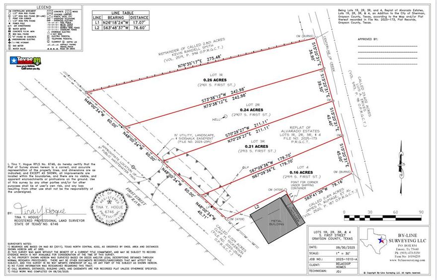 Don’t miss this unique opportunity to own four subdivided residential lots totaling 0.87 acres of cleared, build-ready land. All utilities are already available, saving you time and cost during development. Zoned residential, these lots are ideal for single-family homes or townhomes—perfect for builders, investors, or anyone ready to bring their vision to life. Located just minutes from Sherman Airport and convenient to major routes, this property sits in an area experiencing rapid growth. Whether you’re looking to build your dream home, create a small development, or secure a smart land investment, this property offers endless potential.