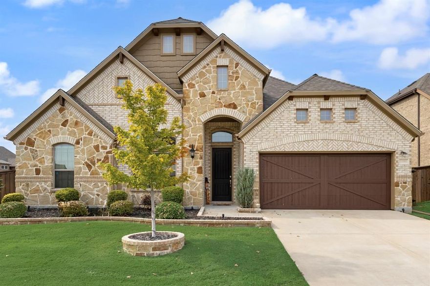 Stunning 4-bedroom, 3-bath home built by Altura Homes, perfectly positioned on a premium corner lot in highly sought-after Rockwall ISD. With over 2,400+ square feet of functional living space, this home stands out thanks to its private backyard oasis, flexible floor plan, and extensive covered patio.  Inside, you’ll find durable wood-look tile flooring, abundant natural light, and a dedicated study ideal for working from home. The spacious dining area offers versatility and can easily function as a second living area or additional office space. Generously sized secondary bedrooms provide comfort and flexibility for family or guests.  The private primary suite is tucked away and features a spa-inspired bath with soaking tub, separate shower, and separate vanities.  Step outside to one of this home’s most impressive features: an oversized covered patio overlooking a beautiful in-ground play pool — ideal for outdoor living or entertaining.  The backyard still offers ample green space for pets and play.  Located in a master-planned community featuring walking trails, a catch-and-release lake, pocket parks, sports courts and fields, plus a community pool — residents enjoy both recreation and convenience. Just minutes to I-30 for an easy Dallas commute and approximately 10 miles from Terrell.  If you're searching for a Rockwall ISD home with a pool, corner lot, study, and exceptional outdoor living — this one checks every box.