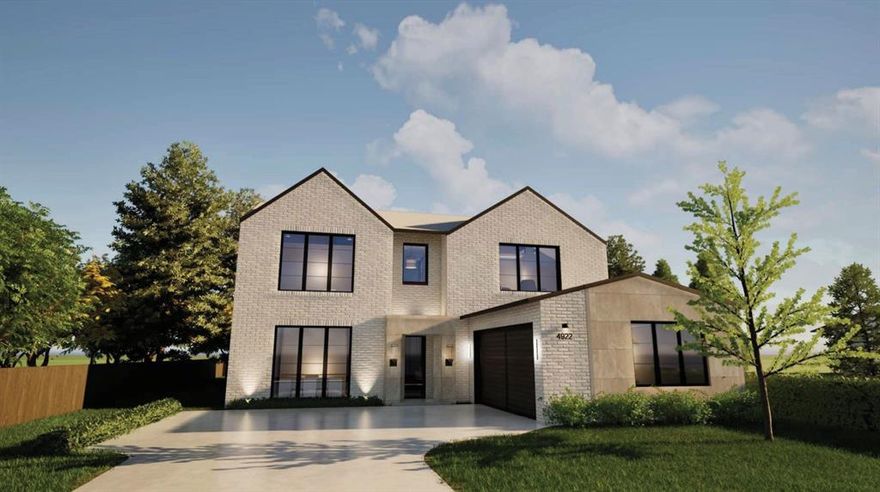 Scheduled for late Summer completion. Luxury New Construction in the highly desirable Bird Streets by Olerio Homes where quality and attention to detail is evident throughout.  Filled with high end finishes including Visual Comfort lighting, Marvin clad windows, foam insulation,  level 4 smooth finish walls, 8 ft solid core interior doors, soft close cabinetry, white oak hardwood floors, wood burning fireplace with cast stone surround and iron front door and stair railing to name a few.  Open concept floor plan with primary suite on main level with spa-like bath featuring marble accents with spacious shower, separate tub and large custom closet. 3 beds and game room on 2nd floor. This exceptional home is just minutes from Inwood Village & Lovers Lane shopping & dining, Highland Park Village, DNT and Love Field!