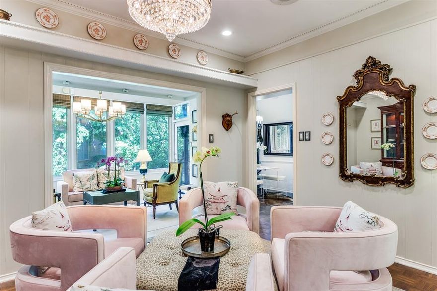 Tucked within the desirable Royale Orleans Condos, this beautifully updated condo offers a perfect blend of style, comfort and convenience- just minutes from TCU. Ideal for students, faculty, parents, or anyone wanting to stay close to campus. The location provides quick access to dining, shopping, and the vibrant energy of the university area. Inside, the condo showcases custom finishes and thoughtful design throughout. From the moment you enter, you'll notice the elevated details-designer lighting, wood flooring, and a cohesive, comfortable aesthetic that sets this unit apart. The kitchen features sleek countertops, cabinetry with ample storage, refined touches that make both everyday living and entertaining a pleasure. The living and dining areas flow seamlessly, creating a welcoming and functional space filled with natural light. The cocktail room is the highlight! A wonderful place to gather with friends or family and a sun porch that is a great spot for cuddling up to read a book. This condo has two balconies and is just steps from the community pool and parking. The bedrooms both offer comfortable retreats and large closets with even more storage. Every element of the home has been curated to maximize both beauty and usability. Whether you are looking for a low maintenance residence or a smart investment near TCU, this condo delivers on location and design with undeniable charm.