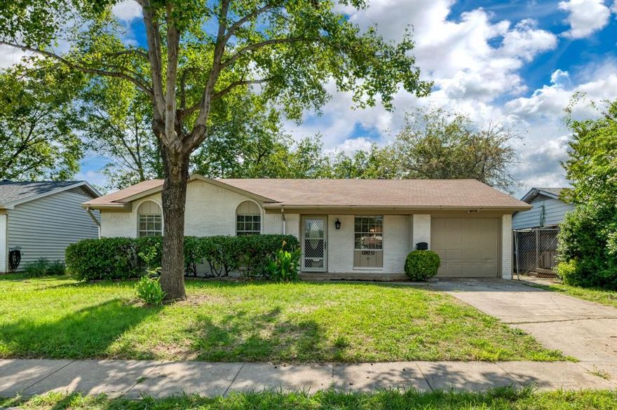 Beautifully update home close to the George Bush tollway and many shops and restaurants. Great open floorplan with the kitchen and living room flowing seamlessly together. The kitchen has a breakfast bar which is great for quick meals and entertaining. Updates include granite counter tops throughout, plumbing fixtures and light fixtures, stainless appliances and much more! The backyard has a huge covered patio that is perfect for outdoor cookouts. There is a 24' by 24' detached building that has electricity that is perfect for projects, or storage and it has a garage door allowing access for a car.
