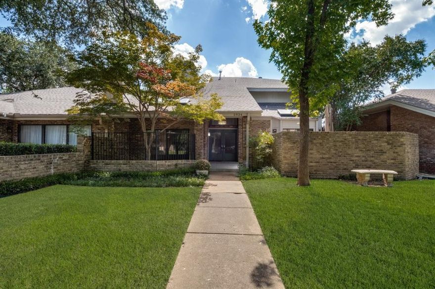 Beautiful home in a great North Dallas neighborhood! Large, open floor plan with three connected living spaces downstairs. Great kitchen with skylights and breakfast nook. Upstairs are the master bedroom, second bedroom and loft that opens to the downstairs. The huge master includes an en-suite with frameless glass shower and large jetted tub. Upstairs loft can be used as an office or guest bedroom. Attached 2-car garage. Outdoor amenities include three patio areas. Plus you get your own custom swimming pool with private fenced in courtyard for entertaining. Prime location within the highly rated Plano ISD! Just minutes from top shopping centers, parks, and a variety of great restaurants. Schedule your showing today!