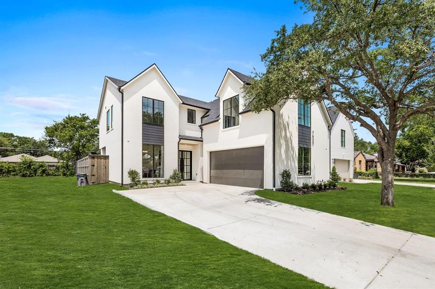 Stunning New Construction Home, completed in July 2024 by renowned builder Truett Hunt, is located in the highly desirable Bird Streets neighborhood. From the moment you step through the custom double glass doors, you’ll be wowed by the soaring ceilings, luxury fixtures, and impeccable white oak wood floors. The sleek kitchen features quartzite countertops, high-end Thermador appliances, and a spacious walk-in pantry—perfect for the at-home chef. The main floor boasts a luxurious primary suite with an oversized bedroom, spa-like bathroom featuring dual sinks, a double shower, and a freestanding tub. Upstairs a multi-functional game room complete with a wet bar and wine cooler, along with three spacious ensuite bedrooms.
Prime location just minutes from the shops and restaurants of Inwood Village, with quick access to Love Field and the Dallas North Tollway.
Schedule your showing today.