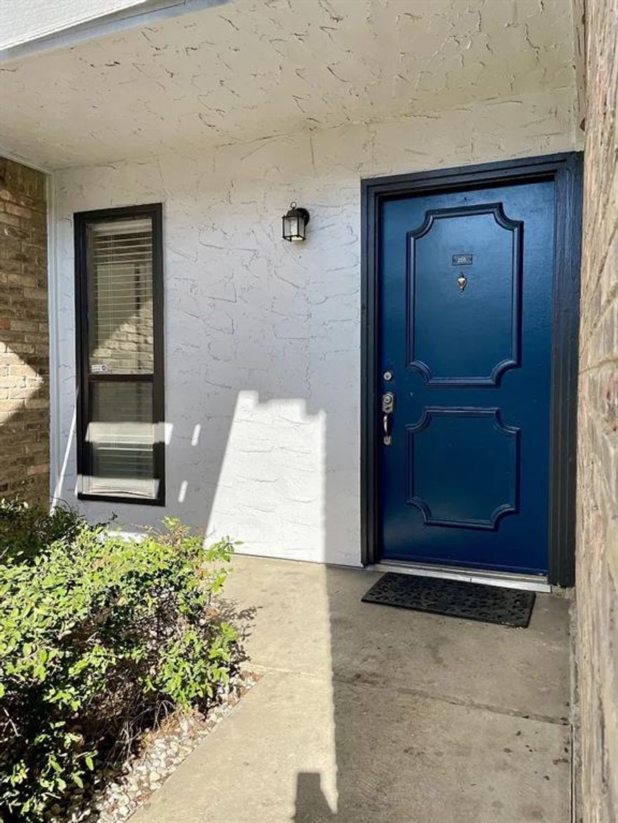 Rare to find one-story 3-bedroom unit on the first floor. Move in ready with updated laminate flooring and fresh paint throughout. Primary suite has its own private access to the patio. Low monthly HOA includes community club house, pool, gated entrance, gym, water and trash. Condo comes with one designated covered parking spot right up front and mail box only feet away.