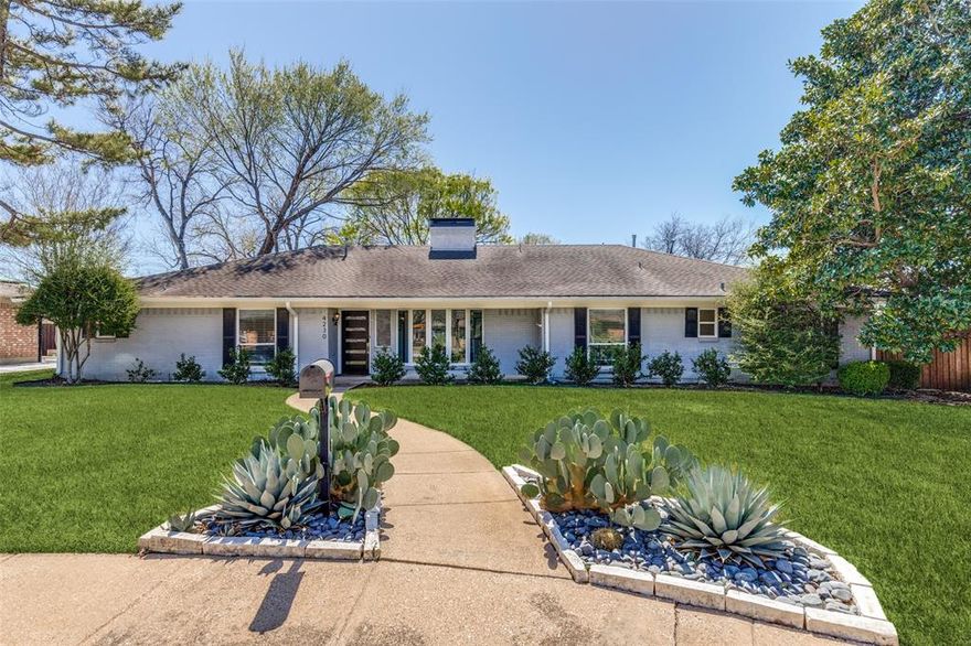 Set on a beautiful street in a prime location near many of the Dallas private schools this thoughtfully updated home offers an ideal layout and effortless indoor-outdoor living on an 68x114 lot zoned to Withers Elementary.Inside, vaulted ceilings and abundant natural light define the main living space, anchored by a refreshed fireplace and complemented by freshly painted interiors, updated lighting, and refined finishes throughout the living and dining areas. The primary suite has been enhanced with new paint, carpet and lighting, while a fully renovated guest suite—complete with a redesigned bathroom—offers flexibility and direct access to the backyard and pool.The backyard is designed for both entertaining and everyday living, featuring a sparkling pool, oversized deck, and generous yard space.Ideally located with convenient access to the Dallas North Tollway, 635, and the shopping and dining of Preston Hollow.