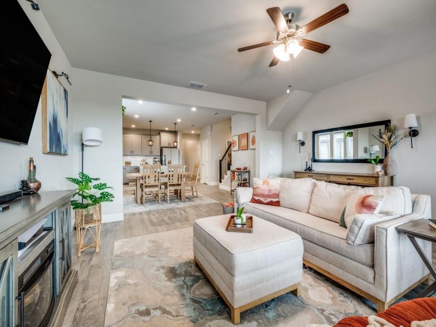 Fall in love with this stunning two-story home in the sought-after Avalon community in Argyle! This beautifully maintained residence offers 5 spacious bedrooms, 3.5 bathrooms, and an expansive game room—perfect for everyday living and entertaining.

From the moment you walk in, you’ll be welcomed by a bright, open-concept layout that seamlessly connects the living, dining, and kitchen areas. The chef’s kitchen is a true showstopper, featuring a large center island, quartz countertops, stainless steel built-in appliances, gas cooktop, 42” upper cabinets, pendant lighting, and a walk-in pantry.

The luxurious primary suite is tucked away on the main level and features a spa-inspired bathroom with dual vanities, a garden tub, oversized shower with seating, and a large walk-in closet. Upstairs, you’ll find additional bedrooms, full bathrooms with quartz vanities, and a huge game room perfect for movie nights or playtime.

Thoughtful upgrades throughout include wood-look tile flooring in all the right places, a tankless water heater, smart home features, a mud bench, and a full sprinkler system. Enjoy the outdoors year-round with a covered patio, landscaped yard, and charming front coach lights.

Conveniently located near Historic Downtown Denton, DFW Airport, Texas Motor Speedway, Tanger Outlet Mall, and countless shops and restaurants—this home offers the perfect balance of comfort, style, and location. Don’t miss your chance to make it yours!