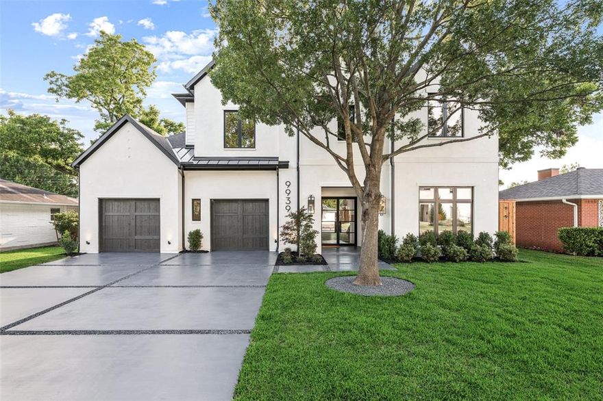 OPEN HOUSE ~ MAY 23rd & 24th 1 - 3 PM ~ This custom new construction home in the sought-after North Dallas community of Midway Hollow is designed for today’s luxury buyers, offering over 5,100 square feet of refined living. Light and bright with vaulted ceilings throughout, the home features a modern open-concept layout filled with designer finishes and high-end upgrades. An impressive office with a full bath and closet provides a quiet workspace or guest suite. Wide-plank white oak flooring, Level 4 museum-finish walls and designer lighting create a clean aesthetic. The adjacent living and dining areas open through expansive four-panel collapsible sliding glass doors creating seamless indoor-outdoor living with direct access to the Veranda featuring a built-in grill and retractable screens for year-round enjoyment. The living room wet bar features a wine and beverage cooler ideal for entertaining. The chef’s kitchen anchors the home, featuring a premium Monogram appliance suite with a built-in refrigerator and six-burner cooktop, quartzite countertops and an oversized island with seating. The first-floor primary suite is a private retreat featuring a spa-inspired bath with imported Italian ceramic tile, a freestanding soaking tub, and an oversized walk-in shower complete with a rain shower head, dual additional shower heads, and a hand sprayer, all enclosed in frameless glass. The custom walk-in closet features a built-in vanity and direct access to the utility room for added convenience. Upstairs offers three additional ensuite bedrooms, a game room, and a media room with enhanced noise-reduction insulation and a wet bar with beverage cooler, providing ideal flexibility for entertaining. Energy-efficient upgrades include Anderson windows, 3-zone Lenox HVAC, Rinnai tankless water heaters, and full foam encapsulation. The 721 square-foot garage features 12-ft ceilings designed for a lift system. This is a rare opportunity to own a meticulously crafted luxury home.