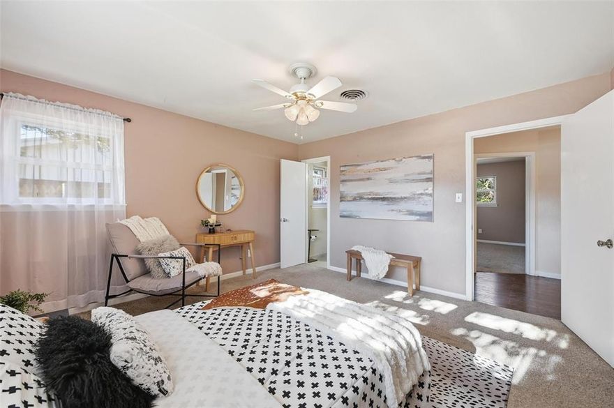 Welcome to this well maintained 3 bedroom 2 bath home offering generous living spaces and timeless character. Though not renovated, this property has been lovingly cared for, providing a solid foundation for your personal touches. The open concept living, dining area create a bright, inviting flow, complemented by a cozy family room perfect for gatherings or relaxing evenings. Step outside onto ample deck space on looking a large sparkling pool ideal for entertaining or enjoying sunny days at home.