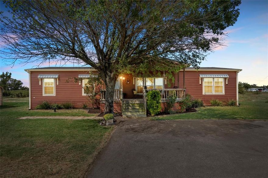 Experience the best of country living in this meticulously maintained 4-bedroom, 2-bathroom home set on 8.78 scenic acres. Surrounded by wide-open views and mature trees, this property offers the perfect mix of comfort and functionality.

Inside, the heart of the home is a beautiful kitchen featuring a large island, abundant storage, and ample counter space—ideal for gathering and entertaining. The open layout flows easily into the spacious living and dining areas, creating a warm and inviting atmosphere. The primary suite is a true retreat with a luxurious spa-style bathroom showcasing a large walk-in shower, relaxing soaking tub, and generous walk-in closets.

Outside, you’ll find cross fencing perfect for livestock and a stocked tank, making this property ready for country living at its best. Enjoy peaceful mornings and picturesque sunsets while being just minutes from the charm and convenience of West, TX.