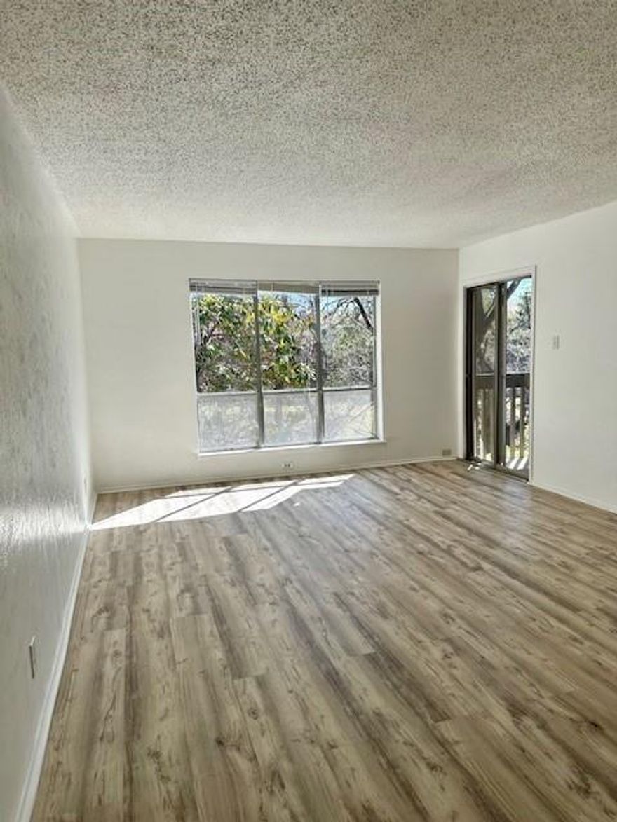 Antimicrobial Flooring installed and fresh paint! Spacious and peaceful 1 bed 1 bath, 2nd story unit with desirable patio view from both Master and Living Room that faces a creek and beautiful trees! Combination living and dining room for large space. Updated breakfast bar in kitchen! Refrigerator included! Patio has dual entry from living and bedroom. Underground parking for 1 reserved space, beautiful pool area with lush grounds. This unit is close to the laundry room for your convenience. Highly desired Oaklawn location; very close to restaurants, shopping, downtown, hospitals, nightlife and major highways! Call to discuss pets. AT&T prewired.

Information deemed reliable but not guaranteed. Renters Agent or Renter to verify all information.