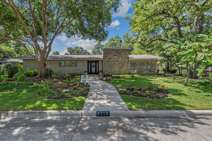 Surrounded by a park-like setting, directly across from the park and just blocks from TCU, this beautifully updated single-story home in Overton Park blends thoughtful design with everyday comfort and effortless entertaining. A short walk to Clearfork’s shops, dining, and trails, and minutes to Fort Worth’s top private schools, Overton Park Elementary, and city amenities, the location is as convenient as it is serene. A newly added stone front porch and walkway create a welcoming first impression. Inside, a bright foyer with floor-to-ceiling windows frames views of the backyard and pool. The spacious living area offers two distinct yet connected gathering spaces anchored by a cozy fireplace. The open layout flows seamlessly into the kitchen and dining area, creating a functional and inviting heart of the home. The kitchen features a large center island with seating and under-counter storage, cabinet-faced refrigerator and freezer, gas range with pot filler, and generous prep space. The dining area connects to a butler’s pantry and wet bar, leading to a separate family room with additional storage. The oversized primary suite includes a sitting area, built-in workspace, and direct access to the patio and pool. The expansive primary bath is a true retreat with soaking tub, steam shower, dry sauna, separate shower, coffee bar with mini fridge, large center island with storage and built-in pet kennel, laundry area, and direct access to the backyard and guest house. Three secondary bedrooms include two with ensuite baths. The backyard offers a large covered patio with fireplace, outdoor living area, and full cooking station with built-in grill, Green Egg, mini fridge, and bar seating. The pool features a tanning ledge and spa, while a gated grassy area and detached guest house provide privacy and flexibility for guests or play. A detailed list of updates and improvements available.