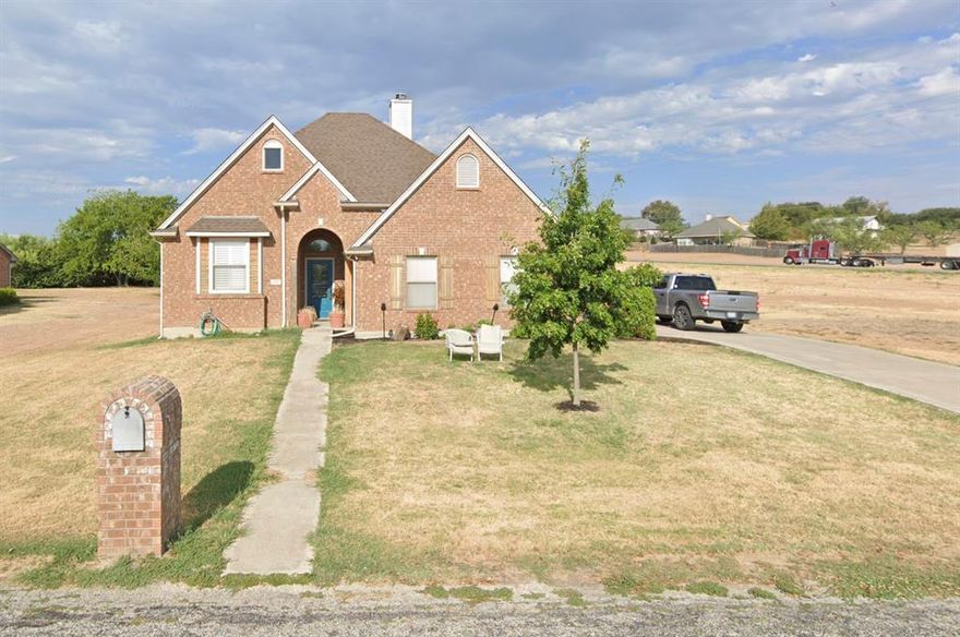 Bring your fishing poles and a boat because Lake Bridgeport is right across the street! With this home you can see breathtaking lake views and witness the majesty of nature just by opening your front door!  4 spacious bedrooms and 3 baths.  Home has an office which can also be used as a man cave, art studio, game room, etc..  Open concept kitchen and living area. Kitchen includes plenty of storage and cabinet space. Wood burning fireplace. Fenced backyard is ready for your pets! Back yard has 160-sqft storage shed with 80-sqft of loft space.  House was reroofed this year and current shingles are only a couple months old! Great location close to town and is only 55-minute drive to Denton and a 55 minute drive to  DFW!  Properties in this neighborhood sell FAST! Don’t miss your chance on this dream lake view home! Make this home yours today!