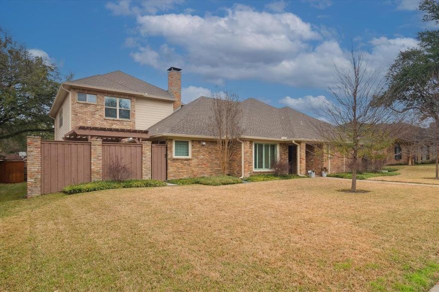 Beautiful home on a great street in Lake Highlands. This 4 bed, 4 full bath, 1 half bath home features hardwood flooring, an updated kitchen, all bathrooms updated and so much more. As you enter, the dining room opens to a large living space with vaulted ceilings looking out on the patio and pool. The remodeled kitchen features granite counter tops, a gas range cook top, double ovens and SS appliances. The breakfast area has French doors leading to a private patio and pergola with an extra side yard, perfect for a dog run. The addition, done in 2023, added an approximately 1,000 sq. ft. and has 2 living areas (1 down and 1 up) a downstairs mudroom and 2 large upstairs bedrooms each with their own en suite bathrooms. The remodeled primary bedroom suite, completed in 2025, has a completely remodeled bathroom including his and hers closets and doors looking out to the pool. The 5th bedroom was converted to a huge closet complete with custom shelves and drawers, a dressing table and large island. Other improvements include roof replaced, windows replaced, added insulation, both HVAC systems replaced, pool decking replaced, pool replastered, all pool equipment replaced and turf installed in the backyard. Walking distance to Lake Highlands High School. Don't miss this one!