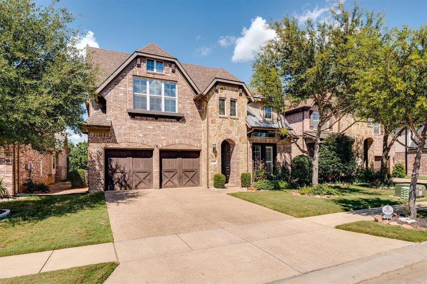 Stunning Home on the Greenbelt.  This 4-bedroom, 3.5-bathroom home offers the perfect blend of luxury, comfort, and modern convenience. With its thoughtful design and upgrades, this property is tailored for families seeking an inviting and functional living space. As you step inside, you're greeted by the grandeur of vaulted ceilings that create an airy and spacious atmosphere. The seamless flow of the open-concept design enhances the home’s livability, making it perfect for both entertaining guests and enjoying intimate family gatherings. The hand scraped hardwood floors add a touch of sophistication, leading you effortlessly from room to room. The heart of the home is undoubtedly the oversized custom kitchen island, which serves as a central hub for culinary creativity and mealtime camaraderie. Equipped with top-of-the-line appliances and ample storage, this kitchen is a chef's paradise. Whether you’re hosting a dinner party or enjoying a quiet evening at home, this space is designed to suit all occasions. Your private retreat awaits in the backyard, where the stunning greenbelt view provides a tranquil backdrop for relaxation. The upgraded covered porch invites you to enjoy morning coffee or evening sunsets with built in grill area while immersing yourself in nature's beauty. A meticulously created walk path enhances the outdoor experience.  The dedicated office area is a bonus for those seeking a quiet workspace, allowing you to stay productive without sacrificing comfort. Each of the bedrooms is generously sized, ensuring ample room for family members or guests. The bathrooms are elegantly appointed with modern fixtures and colors, offering both style and functionality.   For the environmentally conscious homeowner, this property is equipped with Nest thermostats and wired for electric vehicle charger in the garage making sustainable living not just a goal but a reality.