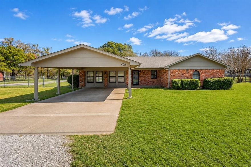 Located in the established and highly sought-after Mountain View Estates, this beautifully maintained 3-bedroom, 2-bath home sits on 1.5 lots totaling approximately .64 of an acre in Granbury, Texas. Homeowners here stay an average of 25–30 years — a true testament to the neighborhood's large lots, quiet atmosphere, no HOA restrictions, and RV and boat parking allowances. The U-shaped street design offers only two entry and exit points, creating minimal traffic and a peaceful setting for outdoor enjoyment. Inside, you'll find two spacious living areas, including a converted garage ideal for a game room, media room, or home office. The inviting living room features a propane gas log fireplace, and the kitchen is equipped with stainless steel appliances approximately three years old. Major updates include newer HVAC, water heater, updated electrical panel, carpet, and windows. A separate laundry room offers abundant storage and functionality. Outside, enjoy a covered back patio with a swing, fully fenced yard, attached carport, and an impressive approximately 1,200 sq ft shop with power, standard door entry, and a commercial roll-up door — perfect for a workshop, small business, or RV and boat storage. A concrete slab is ready for projects or additional parking. Properties in Mountain View Estates rarely come available with this combination of lot size, updates, shop space, and flexibility. This is Granbury living at its best — space, privacy, and convenience without restrictions. Spend your weekends on Lake Granbury boating, fishing, kayaking, or simply soaking up the sun, then stroll the Historic Granbury Square for boutique shopping, award-winning dining, and live music all within minutes of home. Medical facilities nearby add everyday convenience. Students PreK–5th attend STEAM Academy at Mambrino. Do not miss this opportunity.