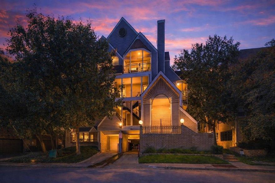 Experience the charm of this updated one-bedroom plus study condo in the private, gated Bryan Place V community. The home features stainless steel appliances, modern lighting, refinished cabinets, and fresh carpet. An open floor plan connects the living room, kitchen, and dining area, highlighted by newly installed hardwood floors and a functional wood-burning fireplace.

The spacious primary bedroom offers a large vanity with a second sink, a generous walk-in closet, and an updated bathroom. The study is perfect for a home office or a flexible guest room.

Enjoy in-unit laundry, two assigned garage parking spots, and a quiet street with secure gated entry. Within walking distance of Exall Park and Meadows Dog Park and just minutes from Downtown, Deep Ellum, and Greenville, this condo combines comfort, convenience, and an ideal location in the heart of Dallas.