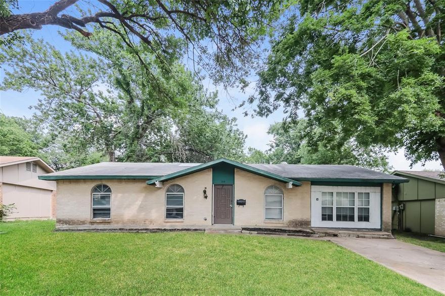 Discover the potential at 214 Independence Dr in Garland! This 3-bedroom, 2-bathroom fixer-upper is being sold as-is and offers a solid layout ready for your personal touch. The eat-in kitchen provides a great space for everyday meals, and a large living room adds flexibility for entertaining and or relaxing. Natural light fills the home, creating a bright and inviting atmosphere. Located in an established neighborhood with convenient access to schools, parks, and shopping. Great opportunity for investors or buyers looking to make it their own.
