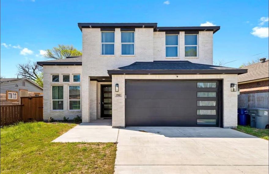 Welcome to 1942 Nomas St, a modern 2021-built custom home with 5 bedrooms plus an upstairs game room. This youthful home was tastefully built with hardwood floors, an open concept kitchen+living area, large rooms, tall ceilings, and lots of natural light. The eat-in kitchen boasts massive cabinets and an oversized island. With so many bedrooms you can easily flex a bedroom(s) into gym or office space. The large primary suite includes a bathroom with separate vanities, and a separate shower & bath tub. Enjoy evenings on the covered back patio that looks out over the fenced-in backyard. Close to Trinity Groves, Bishop Arts, and just a few miles from Love Field Airport, this home is great for an investor, or a buyer that needs to stay close to Dallas without paying extreme Dallas prices.**HOME QUALIFIES FOR FREE 1.75% LENDER CREDIT**