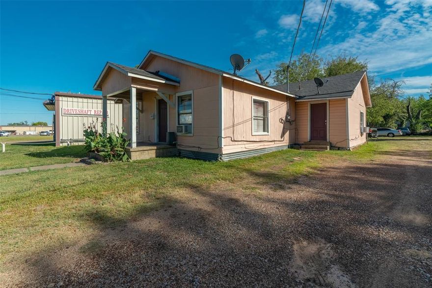 While this property requires some tender loving care, its untapped potential is undeniable. With a keen eye for design and a vision for the future, you can transform this duplex into a remarkable living space, a profitable rental property, or a thriving business venture. It benefits from high visibility and easy accessibility. Its prime location ensures that your investment will always be in high demand, attracting a diverse range of tenants or customers. The layout allows for independent operations on each side. Including 2 kitchens, 2 living rooms, 2 baths, and 3 bedrooms total. The flexibility of the zoning allows for a multitude of possibilities, including retail shops, offices, restaurant, or a combination of residential and commercial spaces. Perfect addition to any portfolio or someone ready for their first investment opportunity. Bring your creativity, your tools, and your dreams to unlock the hidden gem within this duplex and make your mark in Sulphur Springs! Tenant-occupied.