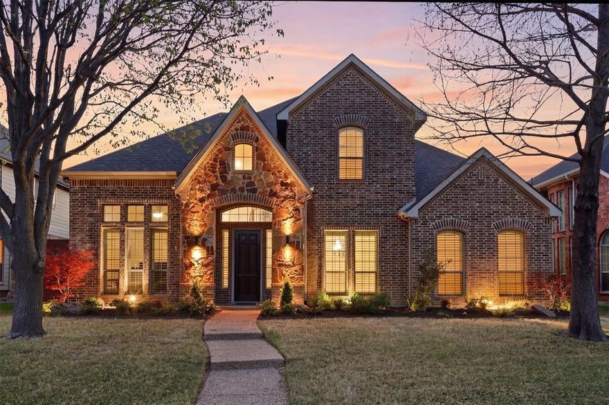 Stunning Shaddock-built home in the highly desirable Waterford Crossing community, zoned to top-rated Allen ISD.

This spacious and well-designed 5-bedroom, 4-bath home offers nearly 4,000 square feet with a highly functional layout and generously sized rooms throughout.

The first floor features a private primary suite with a large ensuite bath and walk-in closet, along with a dedicated office, formal dining room, and an additional bedroom with a full bath nearby, ideal for guests or multi-generational living. The main living area is open and inviting with vaulted ceilings, abundant natural light, and a seamless flow into the kitchen, which offers granite countertops, ample cabinetry, gas cooking, and a large island.

Fresh interior paint gives the home a clean, move-in ready feel.

Upstairs, you’ll find a spacious loft area, a large media room, and three additional bedrooms. Two of the bedrooms are connected by a Jack-and-Jill bathroom with separate vanities, providing both privacy and functionality, while all rooms offer excellent size and flexibility.

Step outside to a truly standout backyard featuring a covered patio with a custom wood-beamed pergola-style structure, perfect for entertaining, relaxing, or enjoying outdoor living year-round. The tall privacy fence enhances the sense of seclusion and comfort.

Additional highlights include a 3-car garage, utility room conveniently located off the garage, plantation shutters, multiple living spaces, and access to community amenities including a pool, playground, and picnic area.

Located just minutes from parks, trails, shopping, dining, and major roadways, this home offers the perfect combination of space, layout, and location.